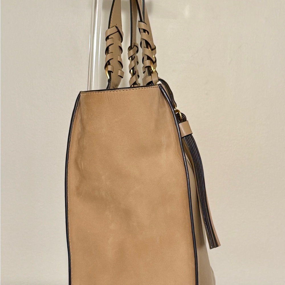 Tory Burch Tan Broke Tote in Suede & Leather - Picture 4 of 6
